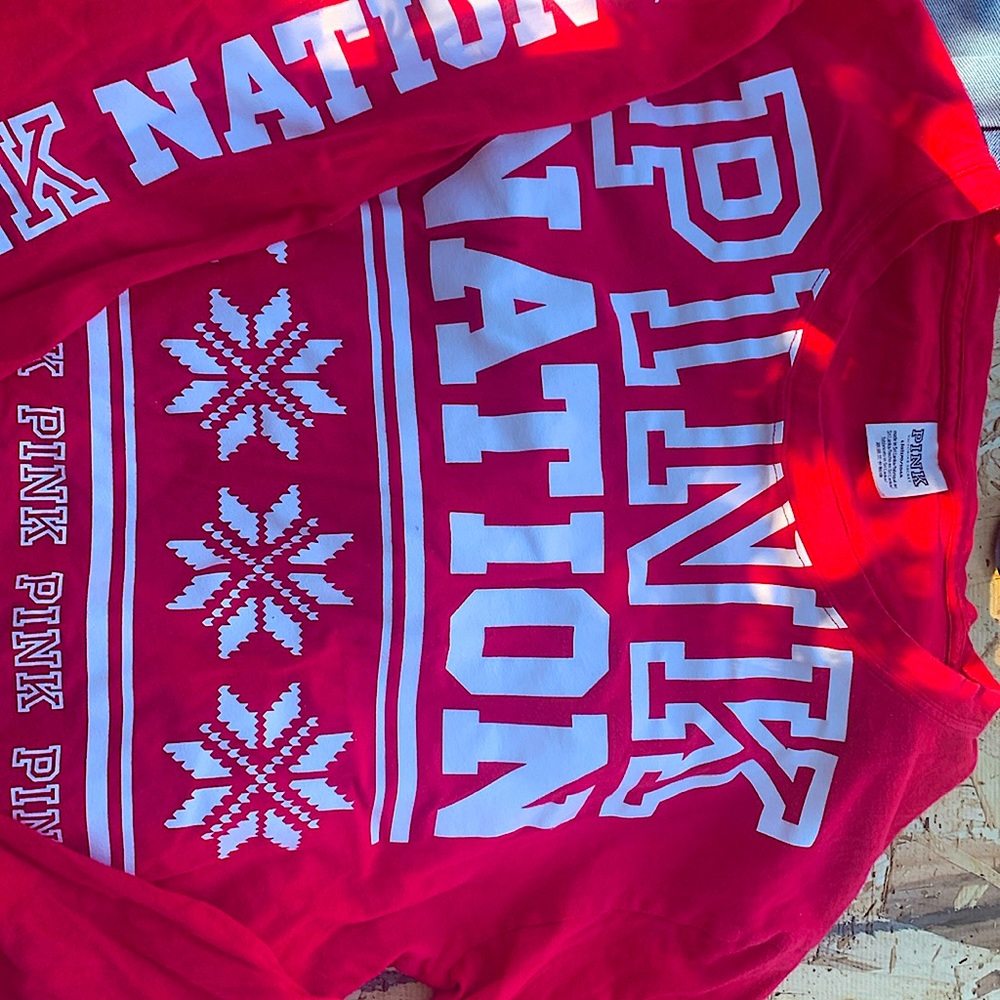 Pink nation crop top